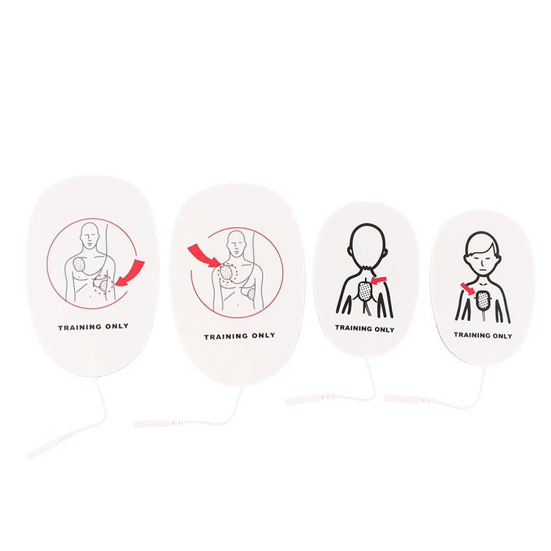 1 Pair AED Training Device Patches First Aid Training Replacement Pads Adult Kid Training Trainer Universal