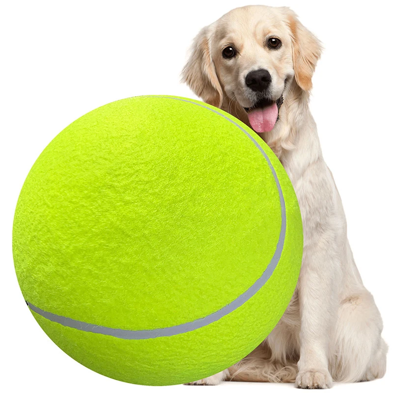 Juguetes coloridos para mascotas, juguetes duraderos de pelota de tenis de gran tamaño para perros de 9,5 pulgadas