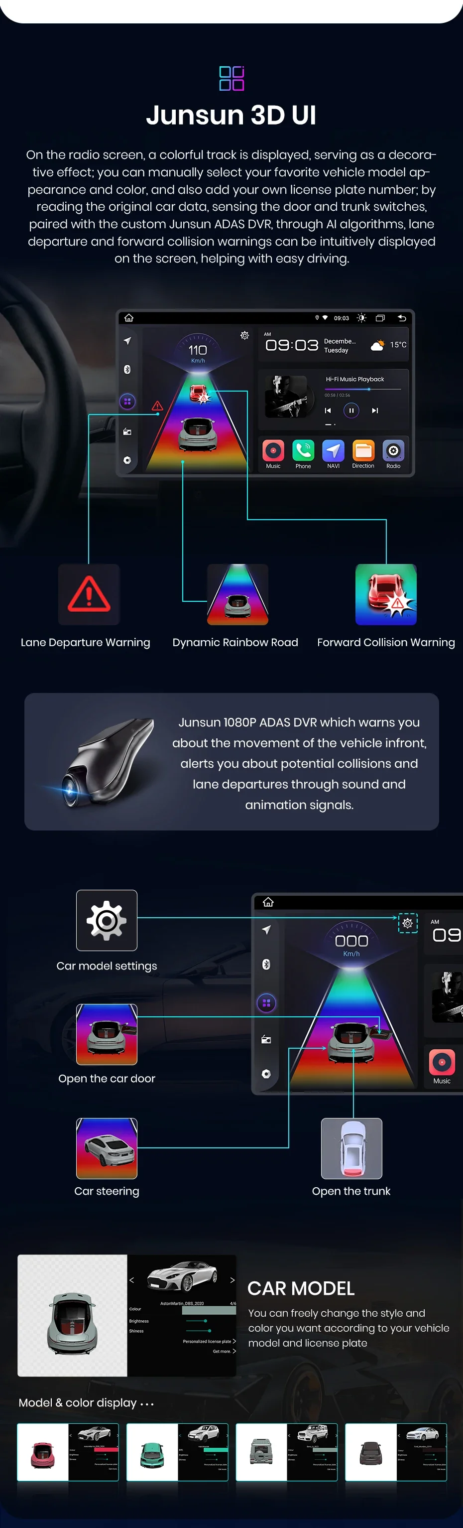 Junsun Kabelloses CarPlay Android Auto Autoradio für Skoda Octavia 2 A5 2008-2013 2 DIN Multimedia-Stereoanlage mit Eingebautem Kühlventilator GPS-Navigation SWC Bluetooth FM RDS DSP IPS-Bildschirm Auto-Intelligentes System 4G WiFi 8-Kern Plug&Play Haupteinheit – Detail 12