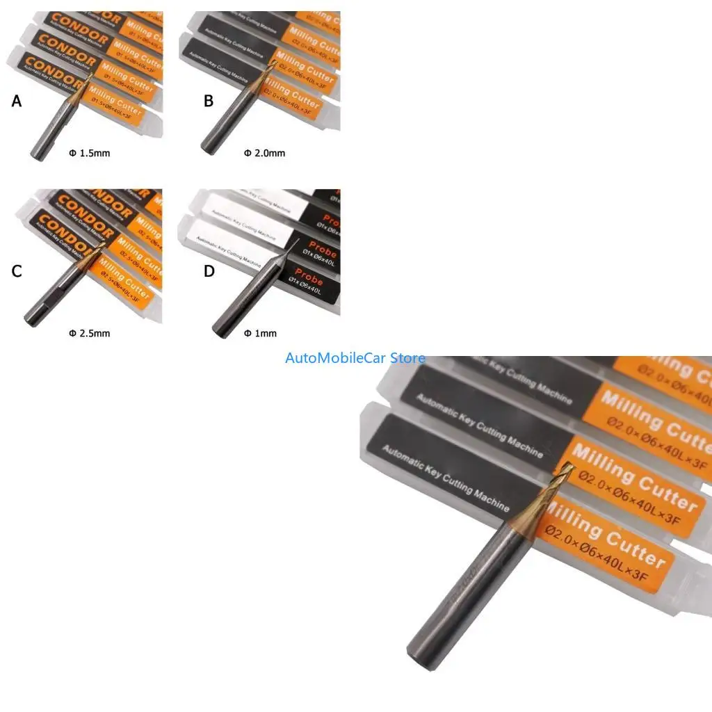 G8TE Milling Cutter And Probe Fit For Condor XC002 XP005-Dolphin XC009 Automatic Cutting Machines 1.0mm 1.5mm 2.0mm 2.5mm