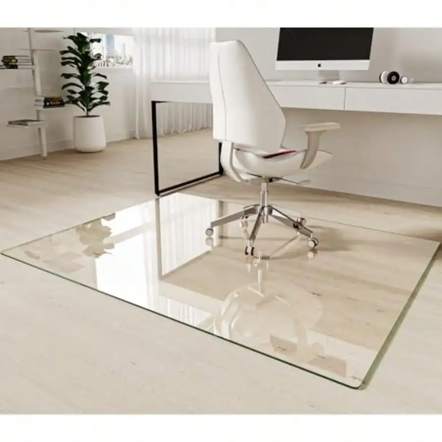 

Chair Mat 60"x46" - Premium Office Chair Mat for Hardwood Floors and Low-Pile Carpet with 4 Non-Slip Pads - Th