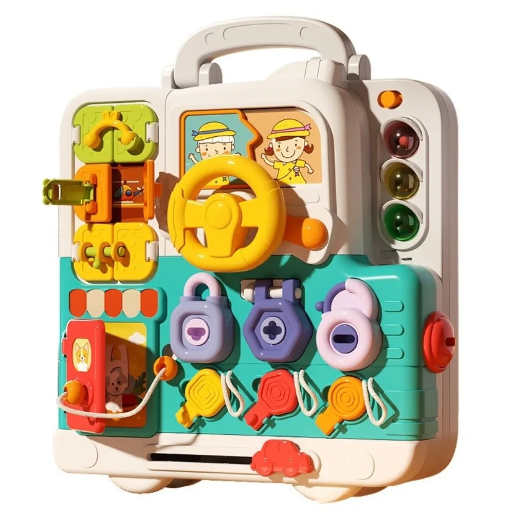 New 63-IN-1 Montessori Busy Board General Knowledge Puzzle Early Education Sensory Development Hands-On Learning Book for