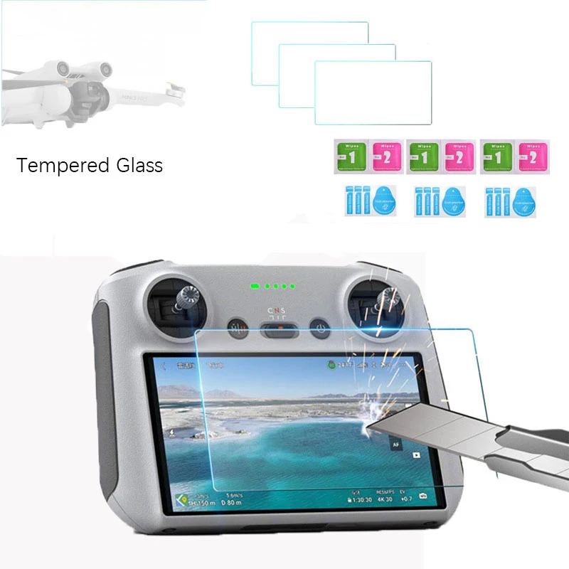 Пленка из закаленного стекла для DJI Mini 5 Pro/4 Pro/3 Pro Защитная пленка для экрана с пультом дистанционного управления для Mini 5/4/3 Pro RC2 Аксессуары для пульта дистанционного управления