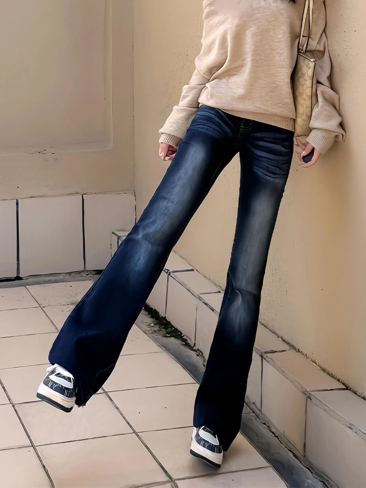 

Женские джинсы-брюки в стиле ретро, американские, с подкладкой, прямого кроя, на осень-зиму, облегающие, прочные, повседневные, длинные