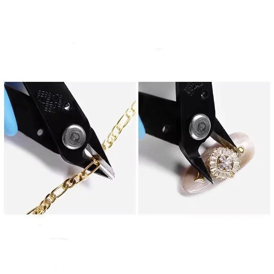 Rhinestone Remover Nail Art Clipper Nail Art Tool Stainless Steel Nail Cutter Scissors For Nail Metal Chain Manicure Accessory