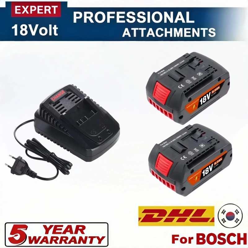 

Original 18V Rechargeable Lithium-ion Battery, Suitable For Bosch, Dewalt And Other Radio Drills/wrenches/screwdrivers✅