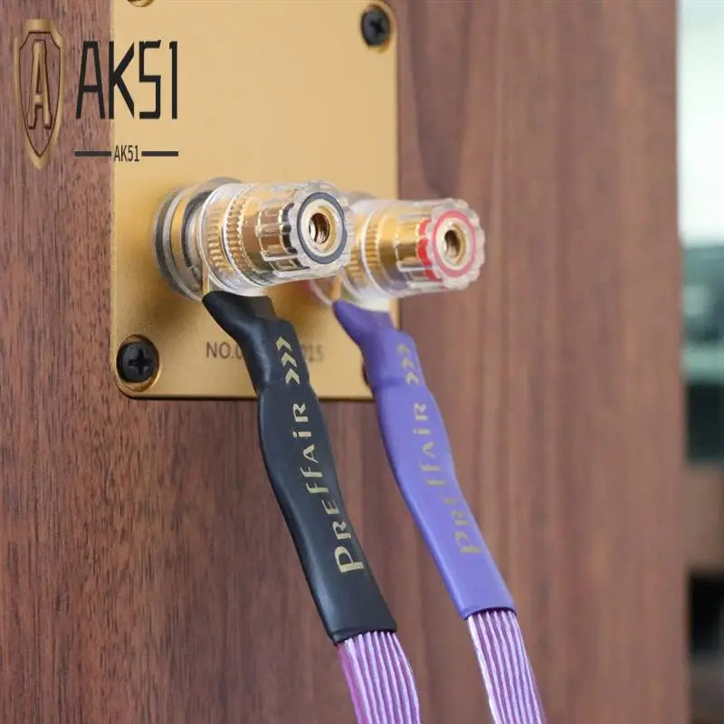 

AK51-Hifi OCC акустический кабель Hi-End из чистой меди с зубчатым твердым позолоченным кабелем, усилитель динамика
