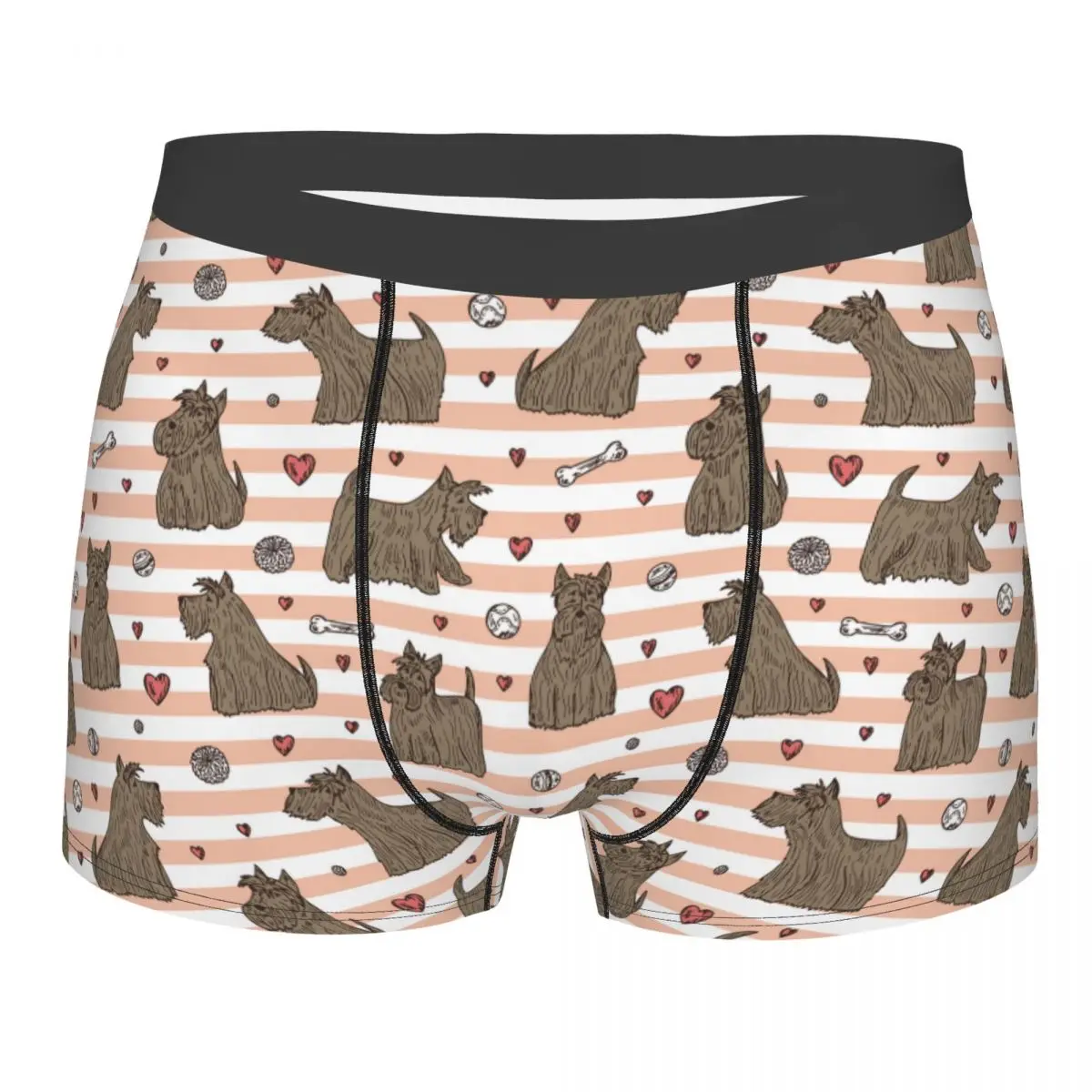 Humor Boxer Scottish Terriers Shorts Panties Briefs Men Underwear Gift for Animal Dog Lover Breathable Underpants for Homme