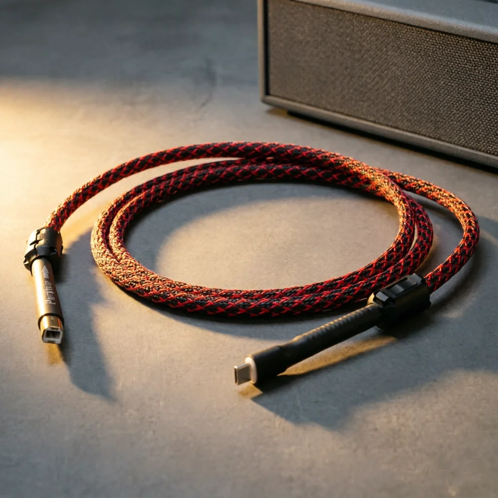 Preffair HIFI USB-C Kabel Typ C zu B/A Handgefertigtes Audio-Datenkabel für USB DAC Mobiltelefon Tablet