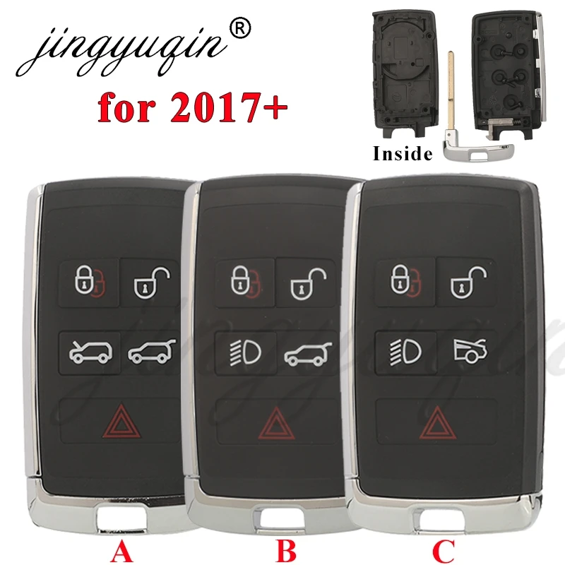 1/5pcs Remote Car Key Shell Case For 2017+ Land Rover Discovery 5 Ranger Rover Velar SPORT EVOQUE Jaguar XF XJ EX F-Pace F-Type