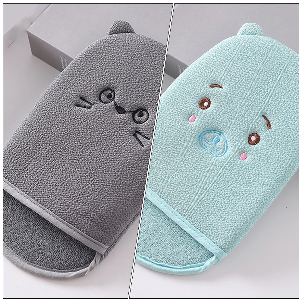 3 قطعة قفازات الاستحمام الكرتون الإبداعية رائعتين دش الغسيل لينة الجسم نظافة المنزل حمام القفازات قفازات التنظيف العميق دش #1