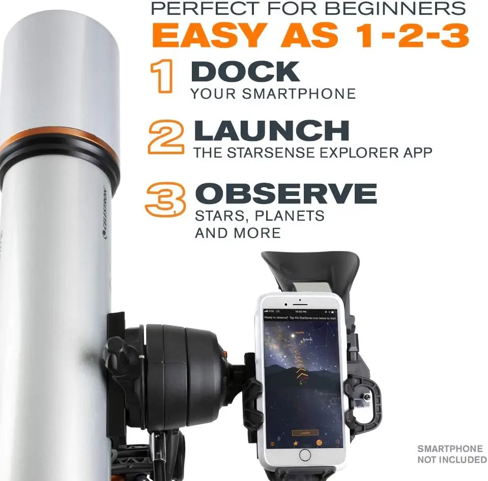 Celestron – StarSense Explorer DX 102AZ Smartphone App-Enabled Telescope – Works with StarSense App to Help You Find Stars