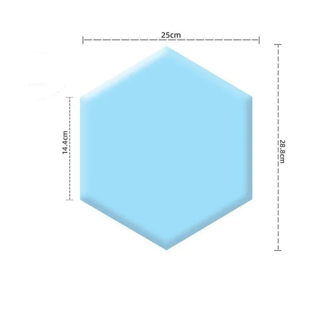 1PC zeshoekig zelfklevend bedhoofdeinde Scandinavische stijl kamer decor hoofdbord wandpaneel