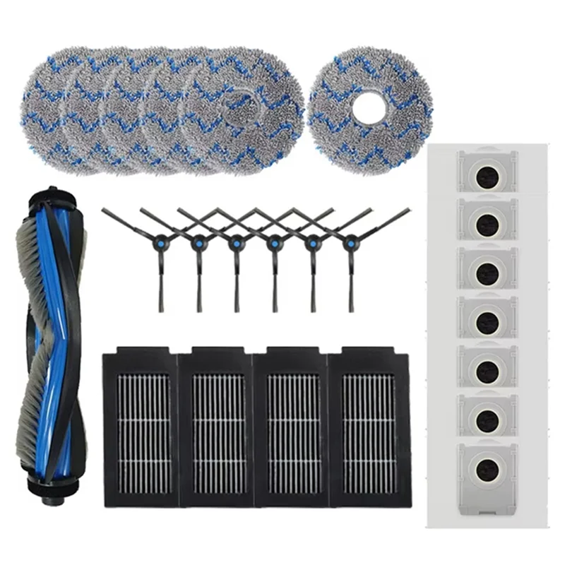 

【FAVORITE】For DEBOT T50 PRO OMNI Replacement Parts Accessories Kit Including Main Brush, Side Brush, Filter, Mop Cloth,& Dust Ba