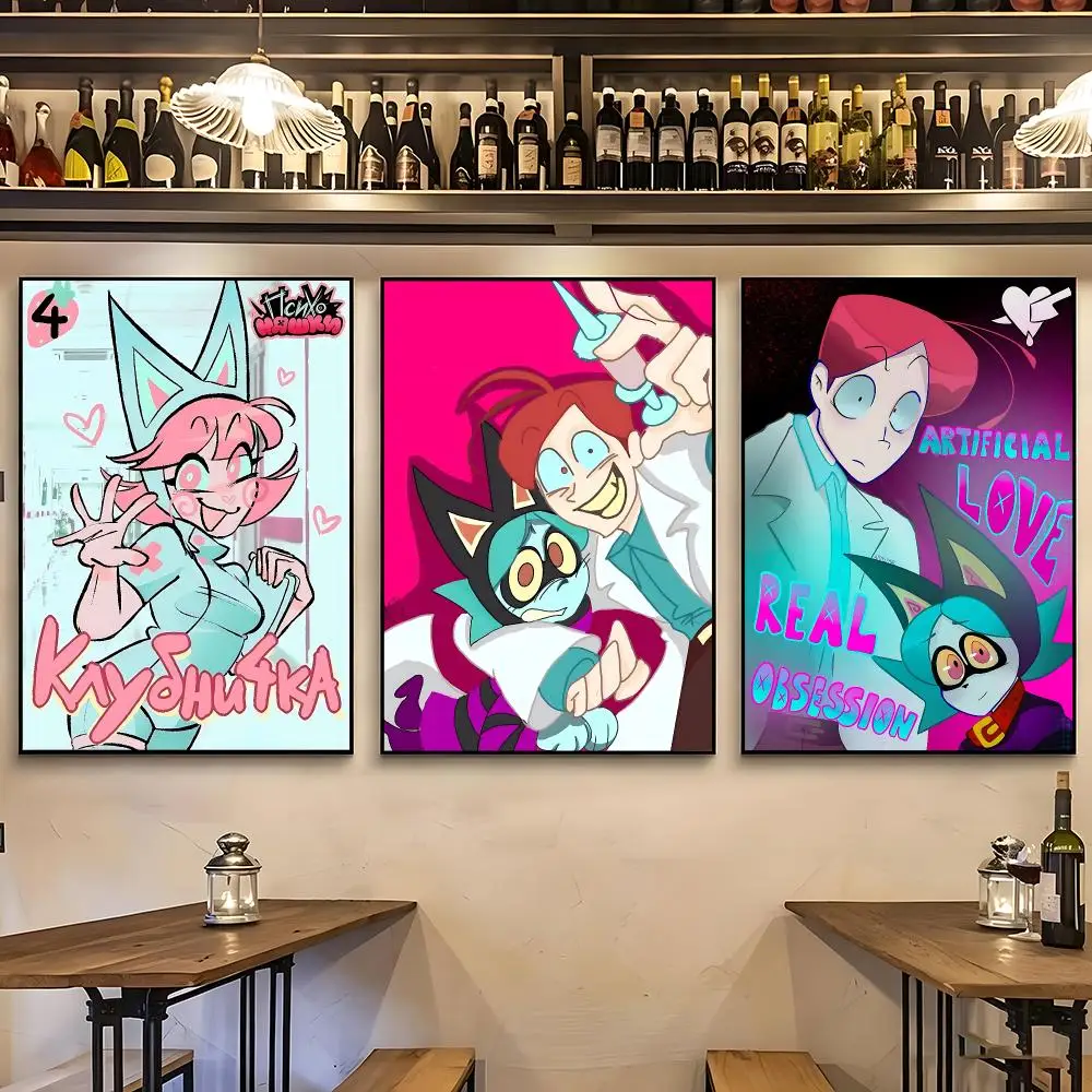 comic Psychocuties Poster Poster HD Printing Nordic Style Home Decor Wall Art for the Living Rooms Hallways Gift Giving