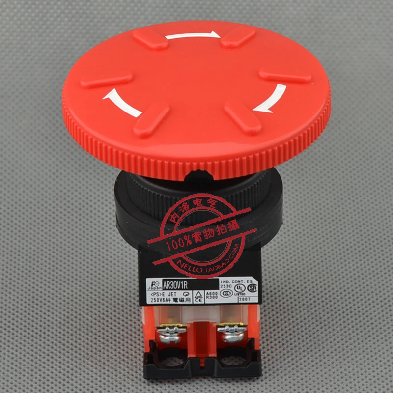 [SA]Original ! Japan's Fuji FUJI 30mm mushroom head emergency stop switch 65 AR30V1R-01R 1NC--5pcs/lot