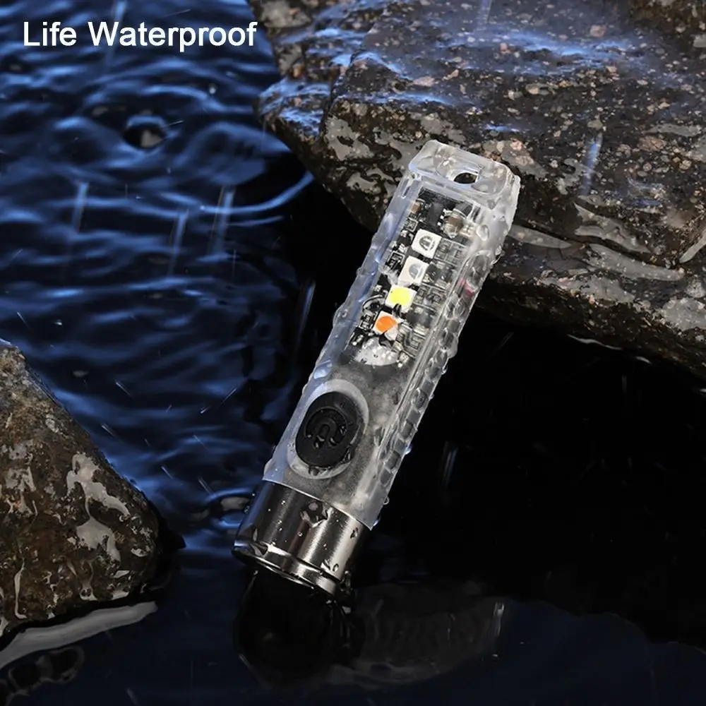 

Super Bright Mini Keychain Flashlight with Magnetic Base Rechargeable LED Flashlight Waterproof Lightweight