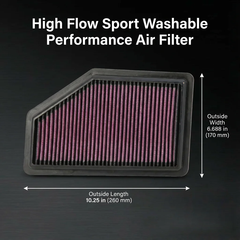 For Honda CR-V RE3 RE4 City GM Crider R18 K20 1.8 2.0 L4 Gas 2007-2013 High Flow Sport Washable Performance Air Filter 33-2961