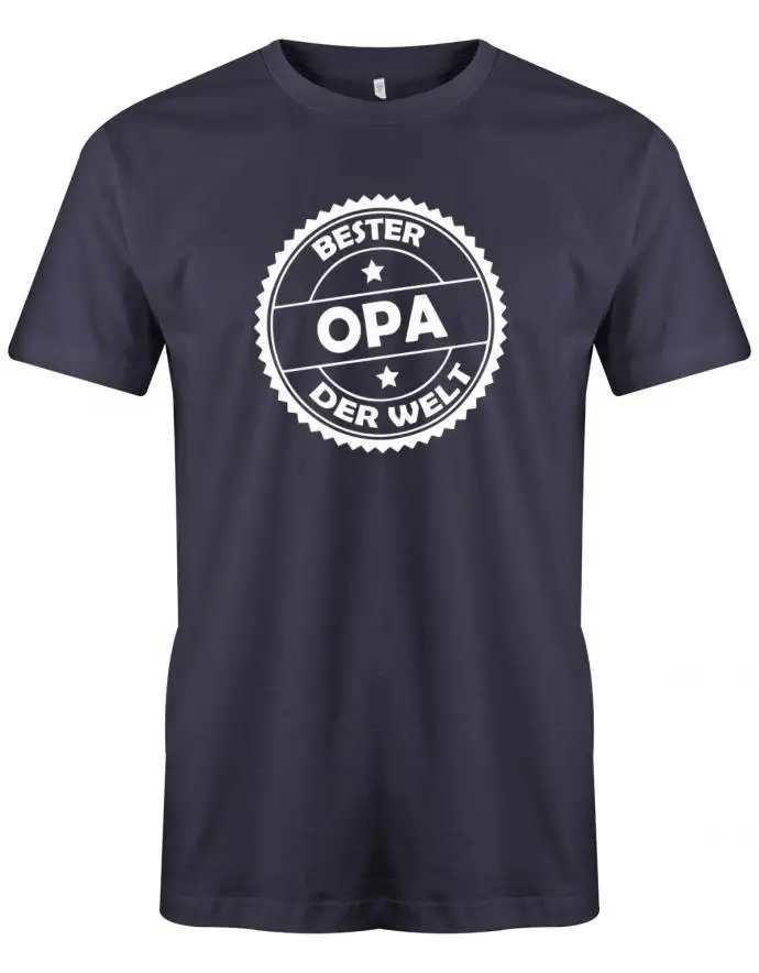 Bester Opa Der Welt Stempel Herren T Shirt