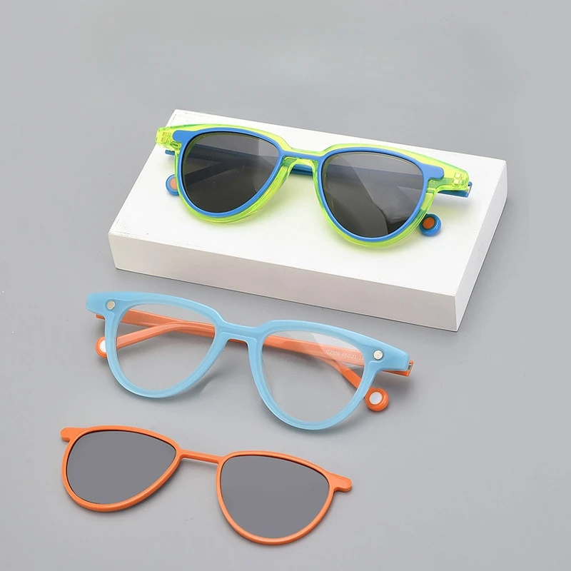 Vintage Fashion Trend Clips-On Style Colorful Acetate sunglasses Retro Butterfly Design Factory Direct Offer High Street Quality