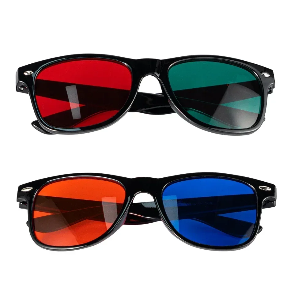 1Pcs Black Frame Red Blue Green 3D Glasses For Amblyopia Training Eyeglasses