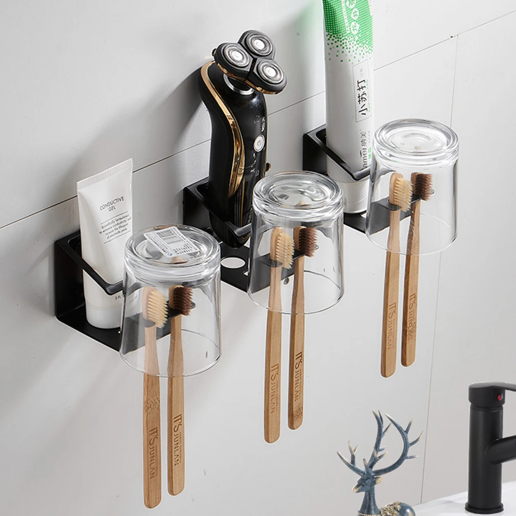 

2 Pcs Holder Rack Stainless Steel Bathroom Storage ganizer Toothbrush ganizer Shelf Sufficient Room Easy Clean