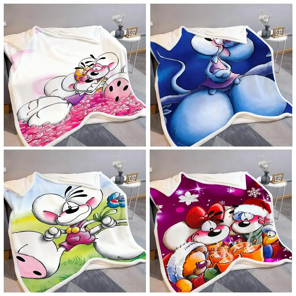 

Cute C-Christmas D-Diddl Throw Flannel Fluffy Soft Blanket Warm Skin-Friendly Throw For Sofa Bed Office Nap Winter