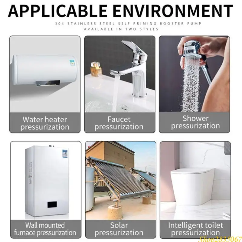 Water Pressure Enhancer Pumps Water Boosting Pumps for Bathroom Kitchen Laundry 831F
