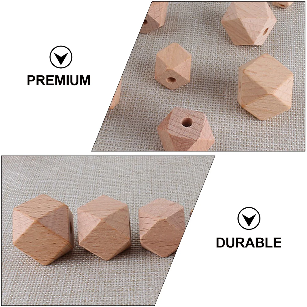 Accessoires de dentition en bois, 24 pièces, perles naturelles pour bébé, Bracelet Anti-chute, fabrication de bijoux, matériel artisanal en vrac