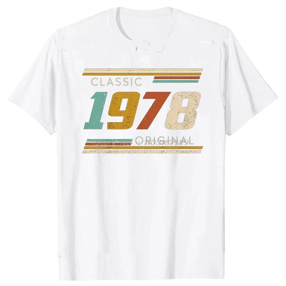 S-5XL Novelty Vintage Made In 1978 46th 46 Years Old T Shirt Streetwear Short Sleeve Birthday Gifts Summer Style Mens Clothing