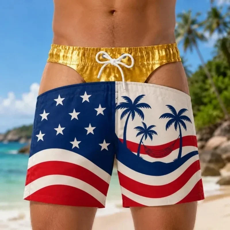 2026 Lustige 3D-Druck-Badeshorts für Herren mit neuartigem Lochdesign, Strandshorts, Scherz-Badebekleidung, Boardshorts – Detail 8