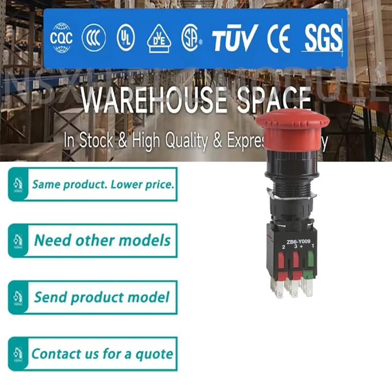 

New Emergency Stop Button 16mm XB6-AS8349B XB6AS8349B