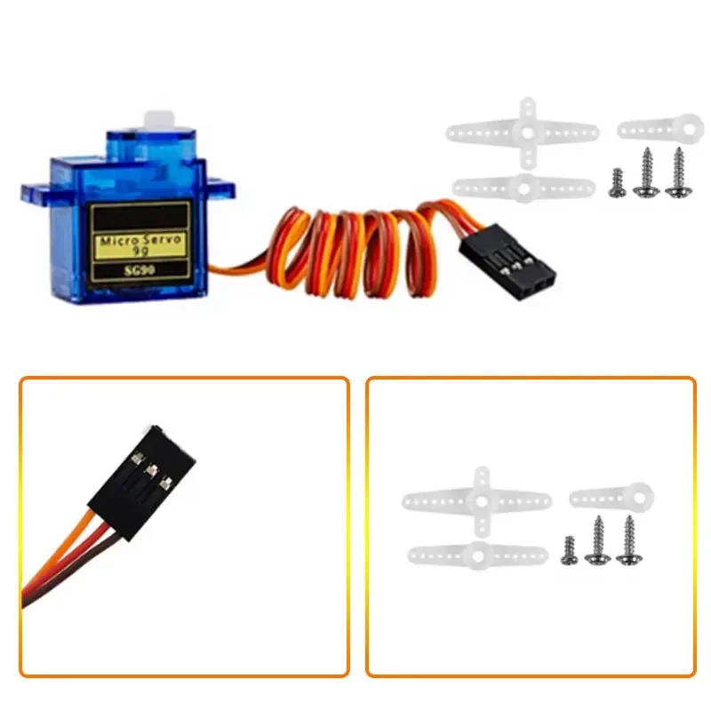 5 /10PCS SG90 9G Micro Servo Servo for Robotics 6CH RC 250 450 Airplane Helicopter, Airplane, Mini Car , Compatible with Arduino image 3
