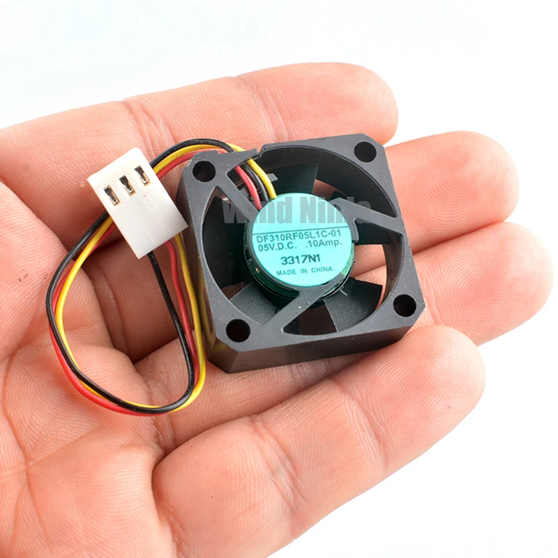 DF310RF05L1C-01 Mini Cooling Fan 3cm 30mm Axial Flow 30x30x10mm DC5V 0.10A 3-Pin for Micro Devices And Routers