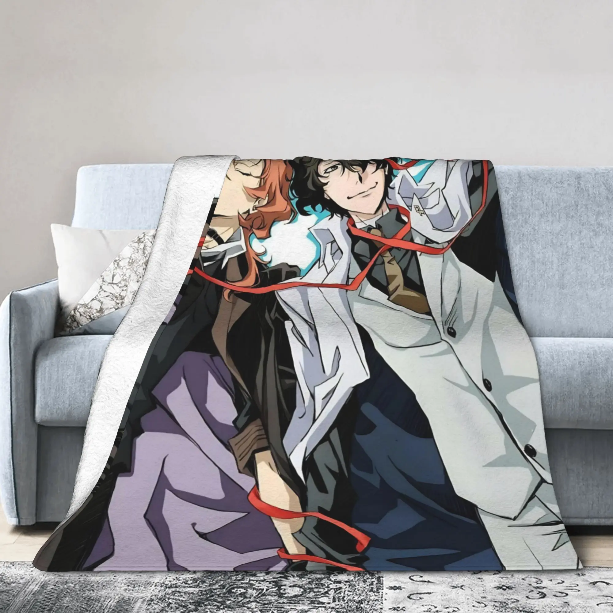 Dazai Bungo Stray Dogs   Blanket  Super Soft Print Plush Bedding Throws For Kids Adult Couch Bed Flannel Bedspread Bed Cover
