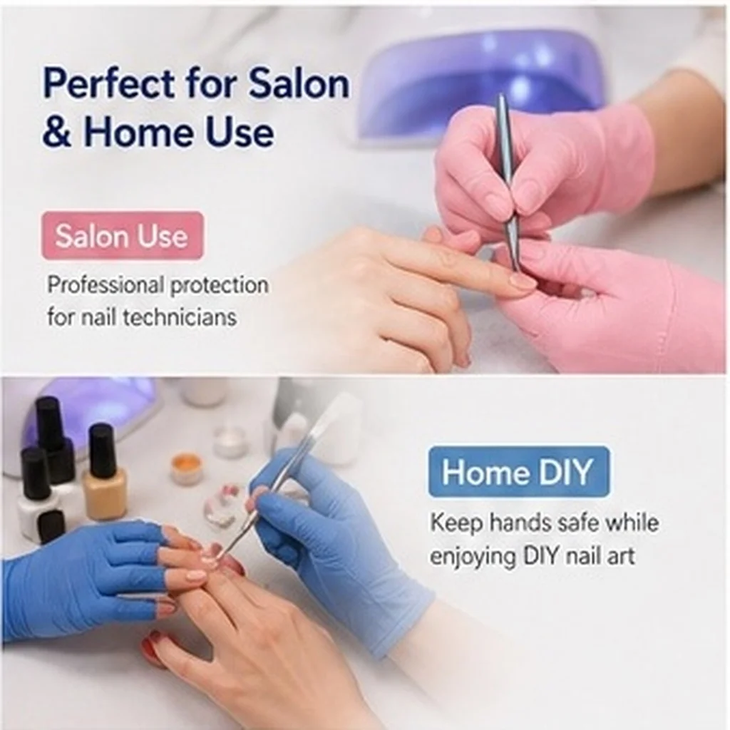 3Pairs Nails Essentials Supplies Anti Uv Fingerless Gloves Protective Uv Hand Gloves Manicure Spa Nail Salon Accessories