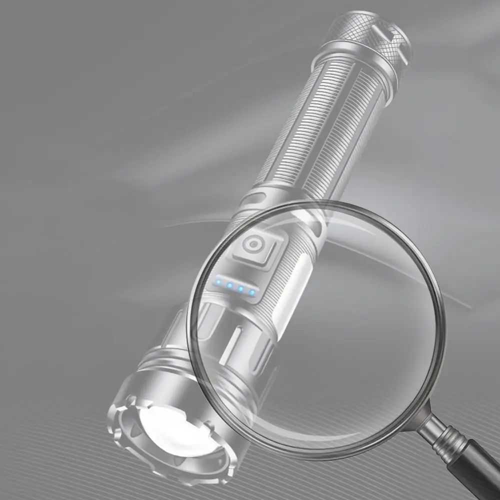 

Портативный фонарь XHP50, 1200 мАч, 800 лм, светодиодный фонарь COB, уличный фонарь, перезаряжаемый через USB Type-C, водонепроницаемый, IPX4, для походов и кемпинга