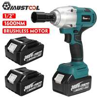 1600N.M Brushless Electric Impact Wrench 1/2inch Cordless Wrench Hand Drill 22mm Socket Car Repair Power Tool with 388VF Battery