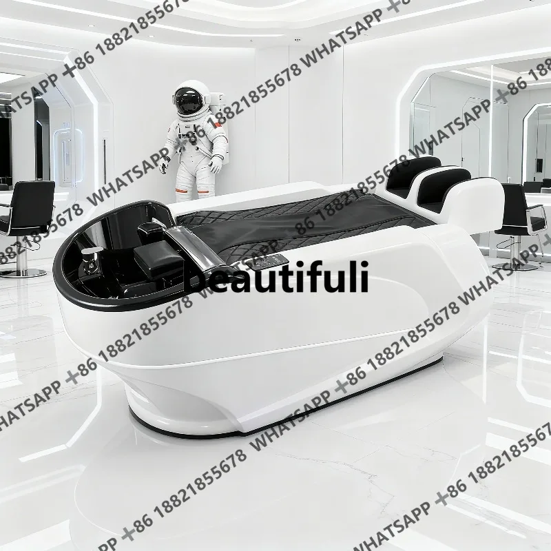 

New model, special barber shop for hair salon, full lying shampoo bed backrest electric lift