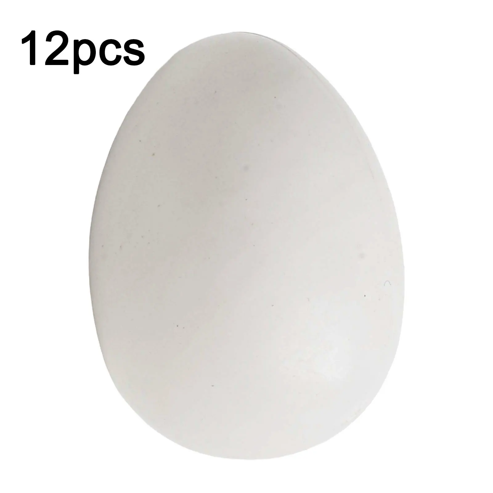 Set of 12 Plastic Simulated Pigeon Eggs for Pigeon Hatching Supplies Supports Natural Instincts and Repeated Use in Training