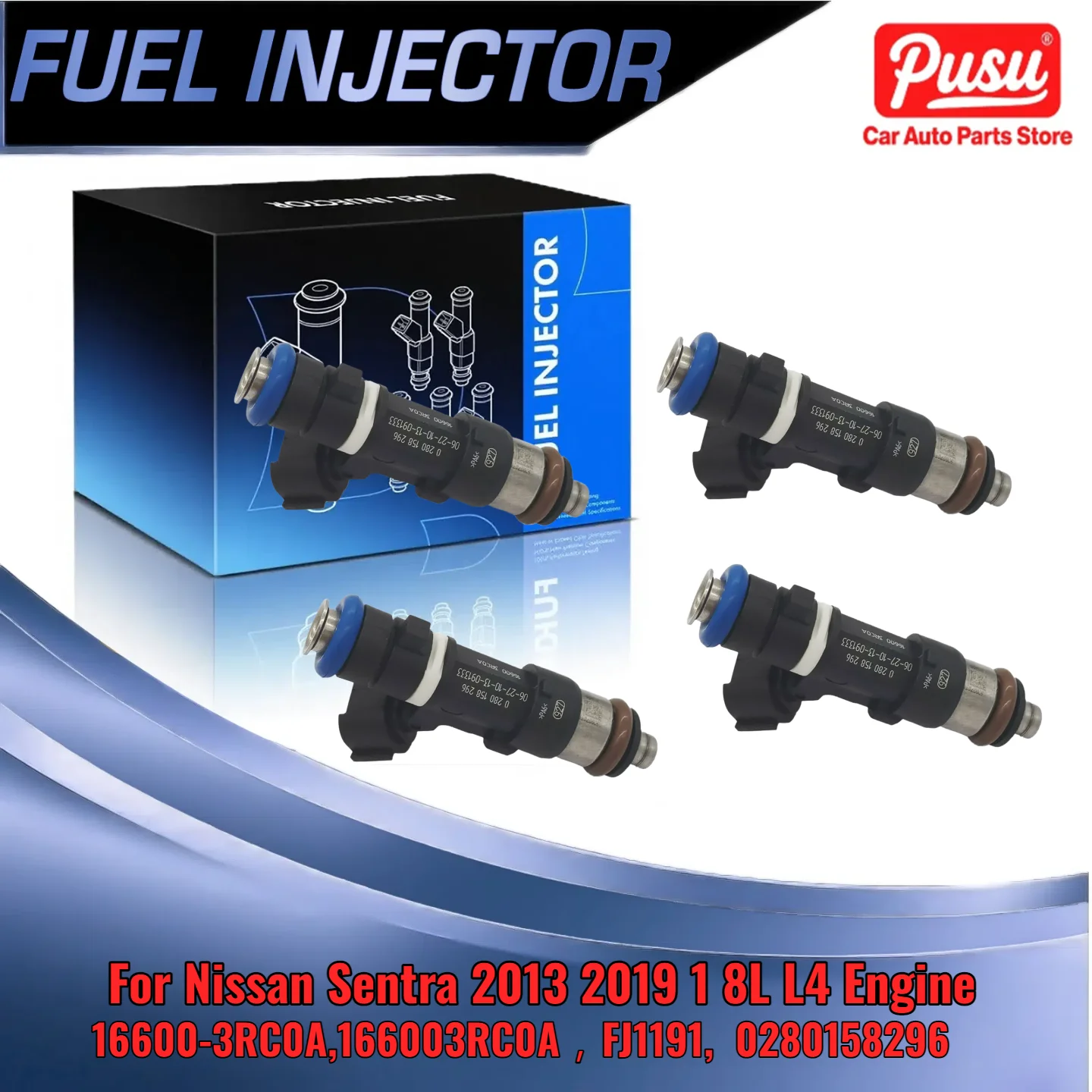 

Комплект топливных форсунок из 4 шт. для Nissan Sentra 1 8L, замена 2013–2019 0280158296 FJ1191