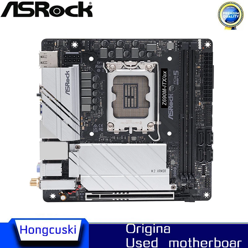 

Б/у Z690i для ASROCK Z690M-ITX/ax DDR4 оригинальный рабочий стол для Intel Z690 материнская плата LGA 1700 поддержка 12900KF 12700K