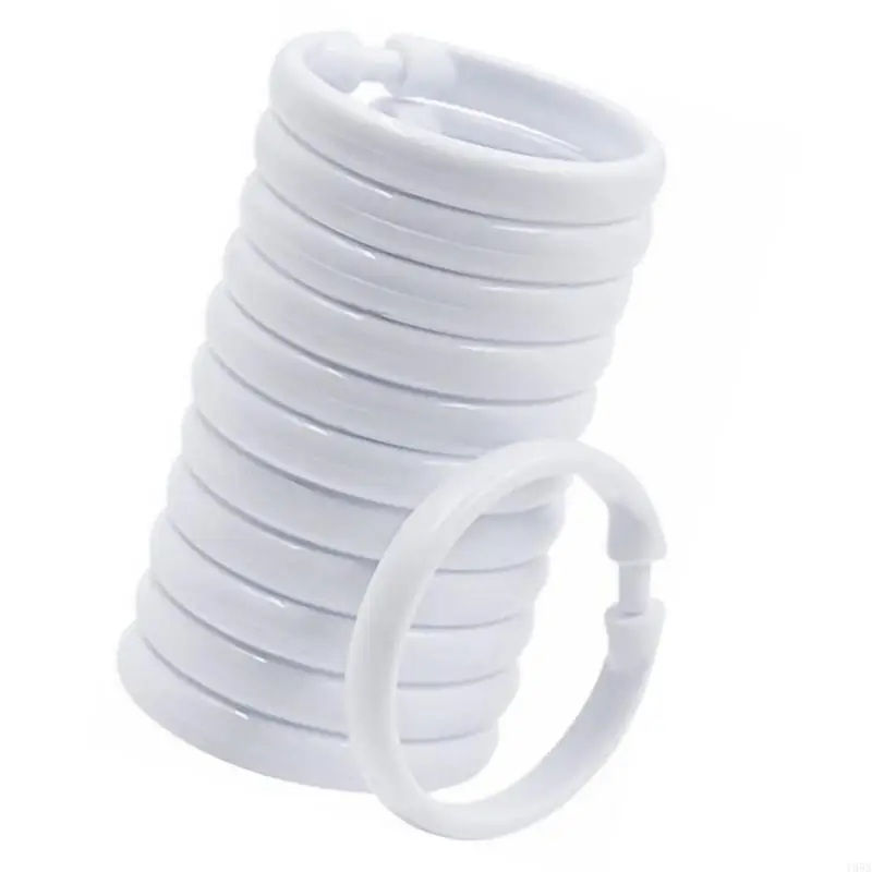 Shower Curtain Rings,Easy Snaps Closure Shower Curtain Hooks Curtain Hangers Hooks 