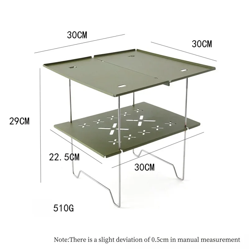 Mesa de acero de doble capa para exteriores, mesa plegable para acampar, Mini mesa de barbacoa empalmada, tienda multiusos, mesas de té portátiles, nuevo