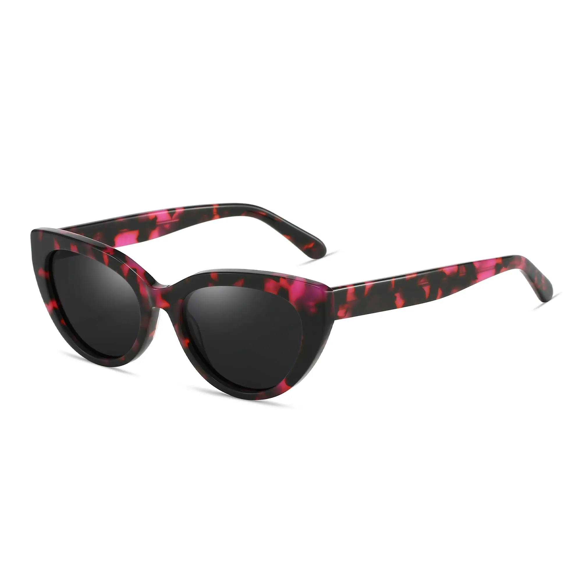 AIR EIGHT Acetate Cat Eye Sunglasses for Women Polarized UV400 Protection Vintage Stylish Eyewear