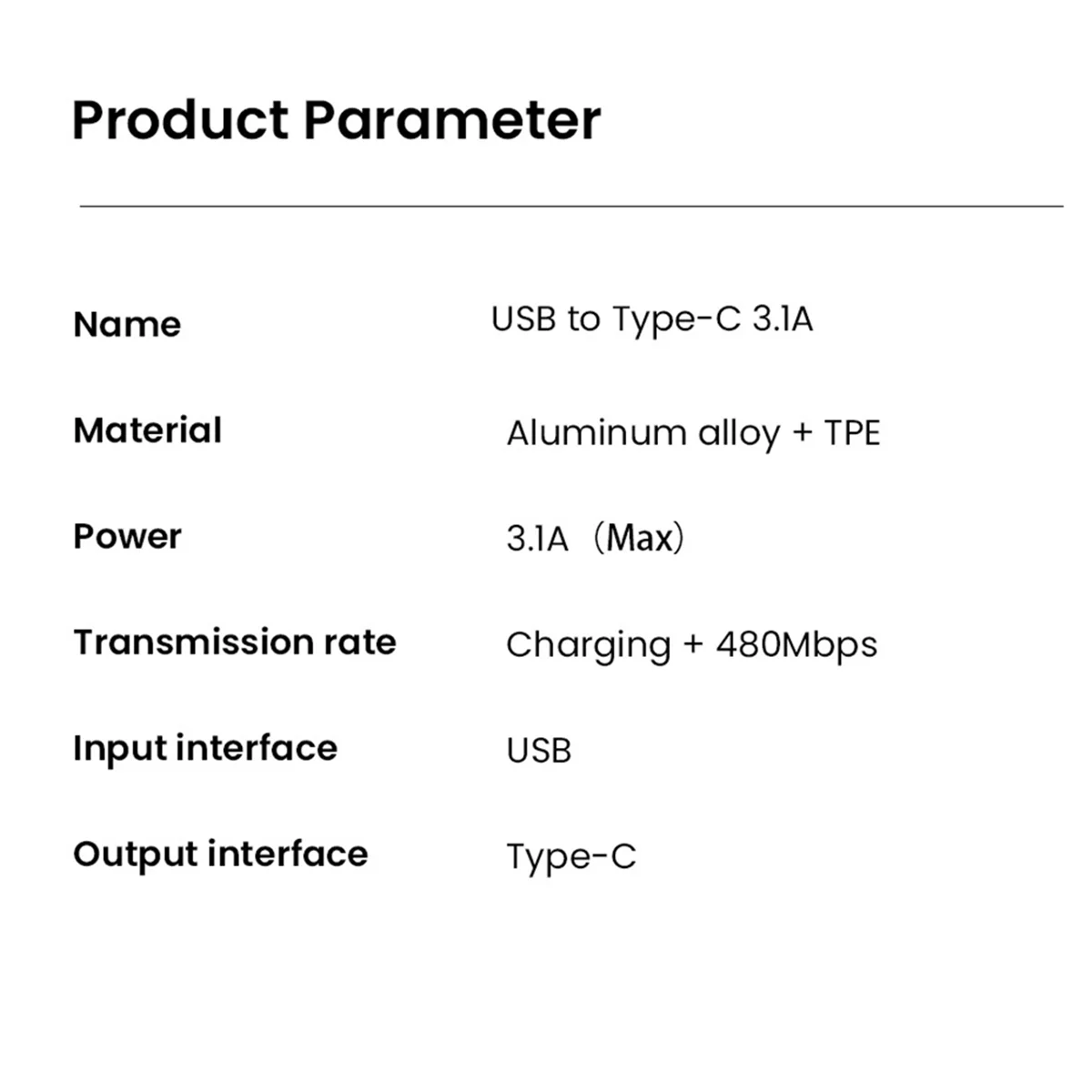 Mini 3A USB Type-C Fast Charging Data Cable Portable Keychain QC 3.0 USB Type C Short Cable for Type C USB Devices,A