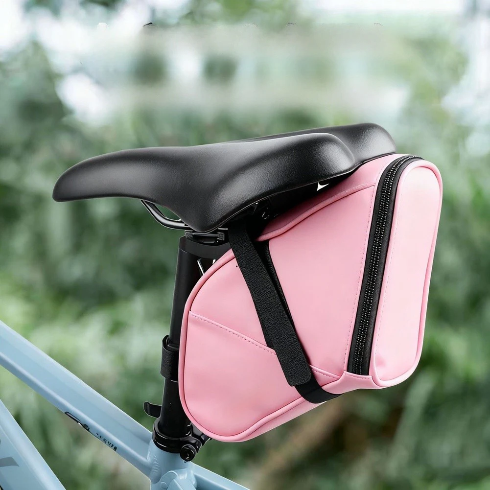 Compact Rear Cycling Bag for Road MTB and Bikes Featuring Stable Strap Fixation and Wide-Mouth 180-Degree Entry