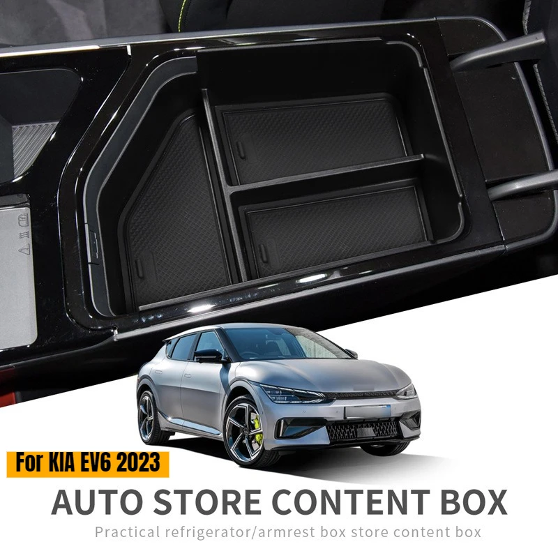 

For KIA EV6 2023 Center Console Organizer Car Armrest Box Central Control Storage Tray Case Tidying Interior Car Accessories