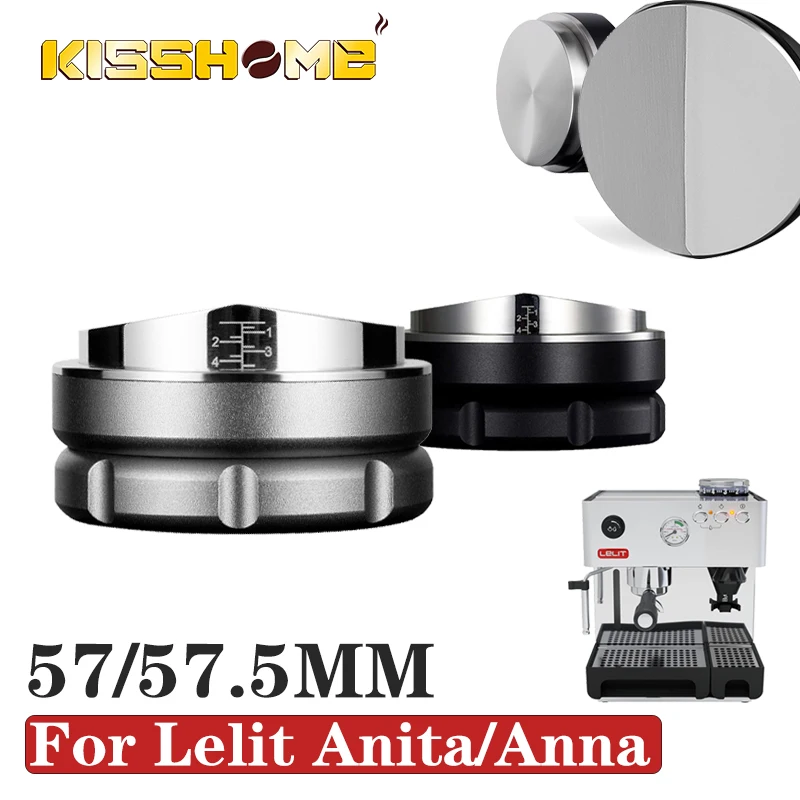 

Coffee Distributor Espresso Tamper 57.5MM Stainless Steel For Lelit Anna Anita Convex Distribution Barista Coffee Accessories