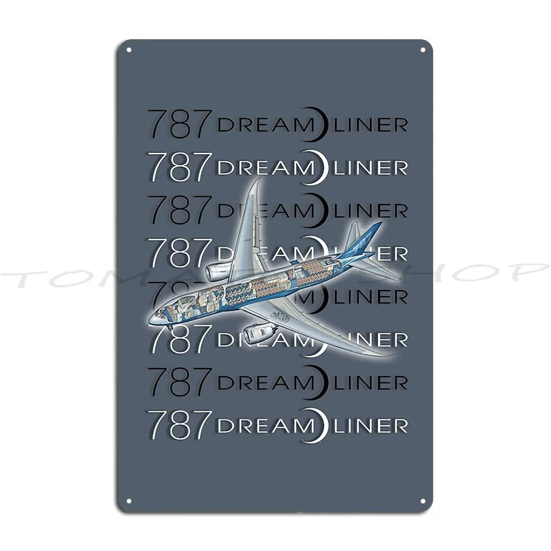 Dreamliner Flightdeck Metal Sign Poster Wall Decor Club Bar Living Room Bar Cave personalized  Tin Sign Poster